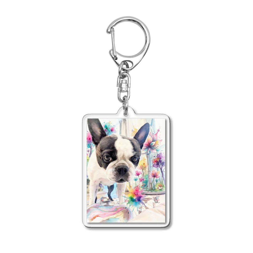 Acrylic keychain of the Ponsuke in Bloom artwork